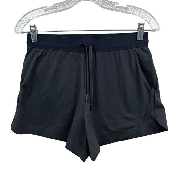 Uniqlo Womens Running Shorts Elastic Drawstring Waist Mesh Pockets‎ Black Sz S - Picture 1 of 5